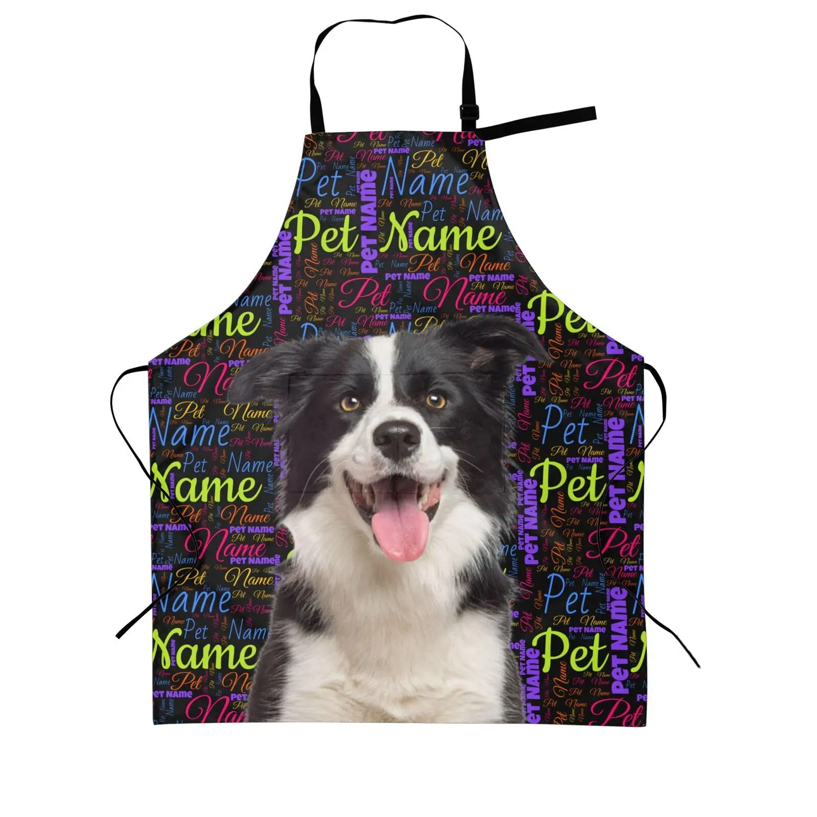 

Фартук для лица собаки для мужчин и женщин, унисекс, регулируемый фартук нагрудник с карманами, кухонные фартуки шеф-повара для гриля, рисования