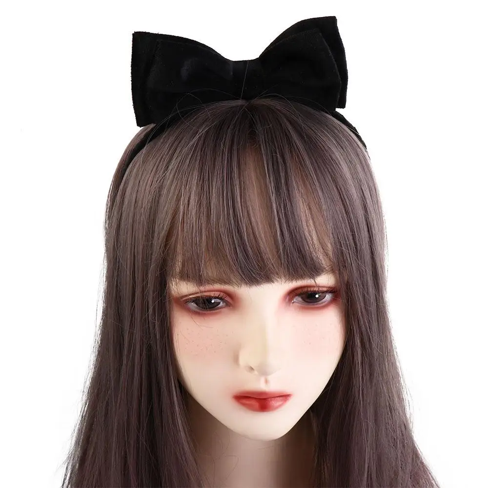 طبقة القوس الكورية إكسسوارات الشعر هدية عدم الانزلاق المخملية القوس رباط شعر الأطفال رباط شعر الأميرة الشعر هوب الحلو الديكور