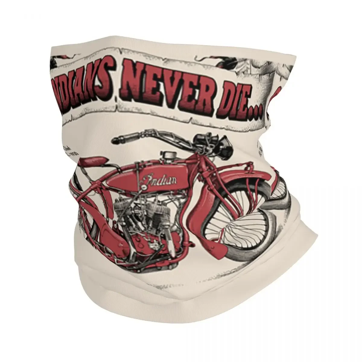 Motorcycle Motor Old Indians Never Die 2 Bandana Neck Cover Printed Mask Scarf Warm Headwear Cycling Unisex Adult Washable