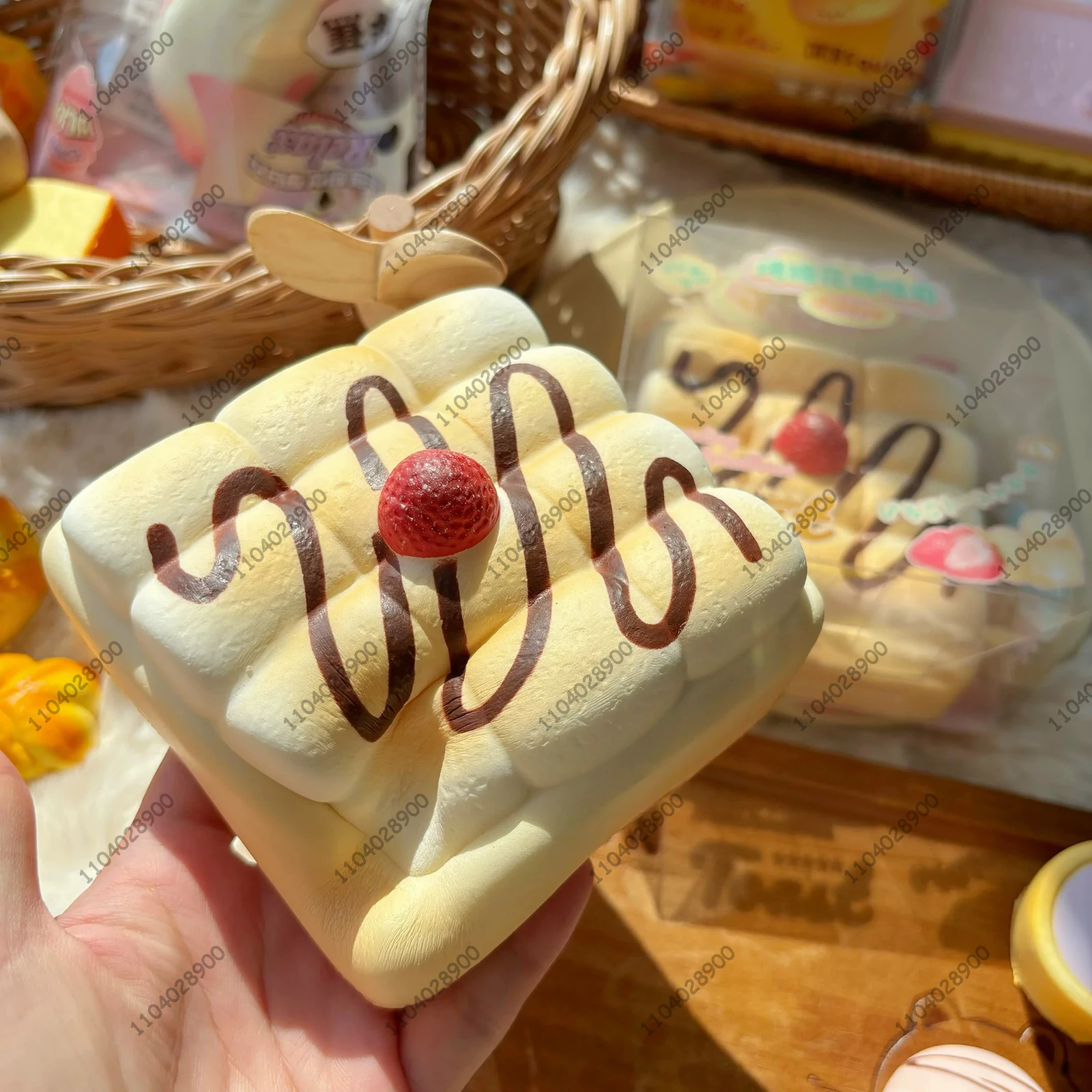Toast de guimauve à montée lente, pain de guimauve Squishy, pâtisserie, jouet à presser à rebond lent, jouet de relaxation pour les mains