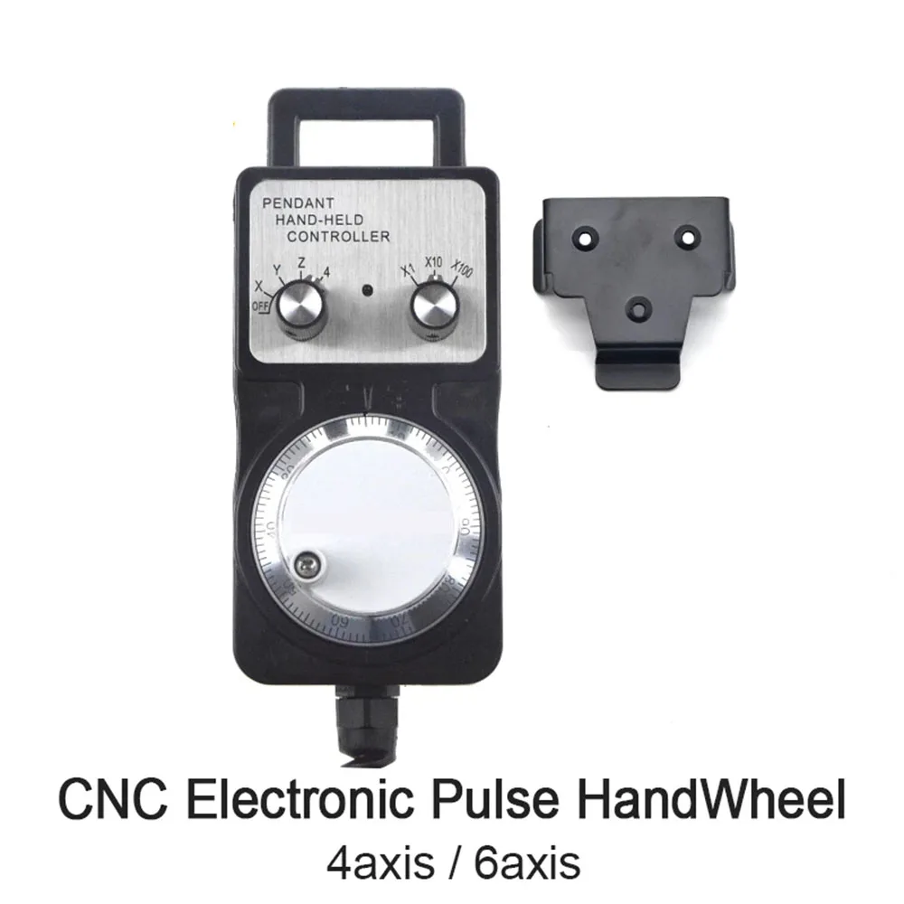 HandWheel Pulse Generator CNC Electronic HandWheel 4axis 6axis MPG 60mm DC5V 6pin 100PPR use for CNC Router Machine