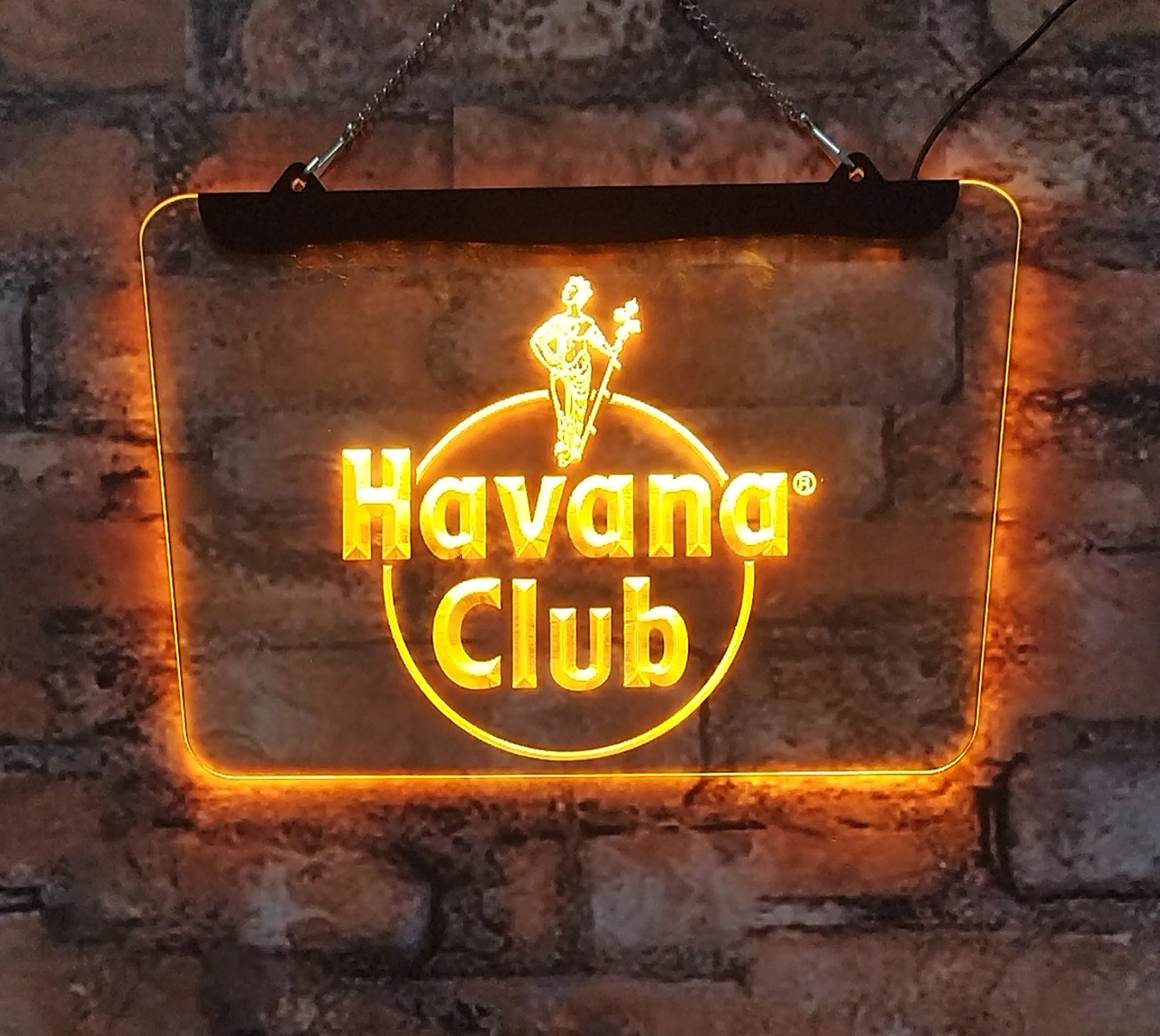 Ron Havana Club, luces de neón, láminas acrílicas, decoración del hogar, arte de pared interior, azul 20*30, para habitaciones, regalos para fiestas en tiendas