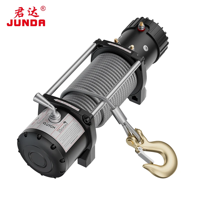 Junda ATV Electric Winch, 2000 lbs, 3000 lbs, 12V, 24V, UTV, SUV