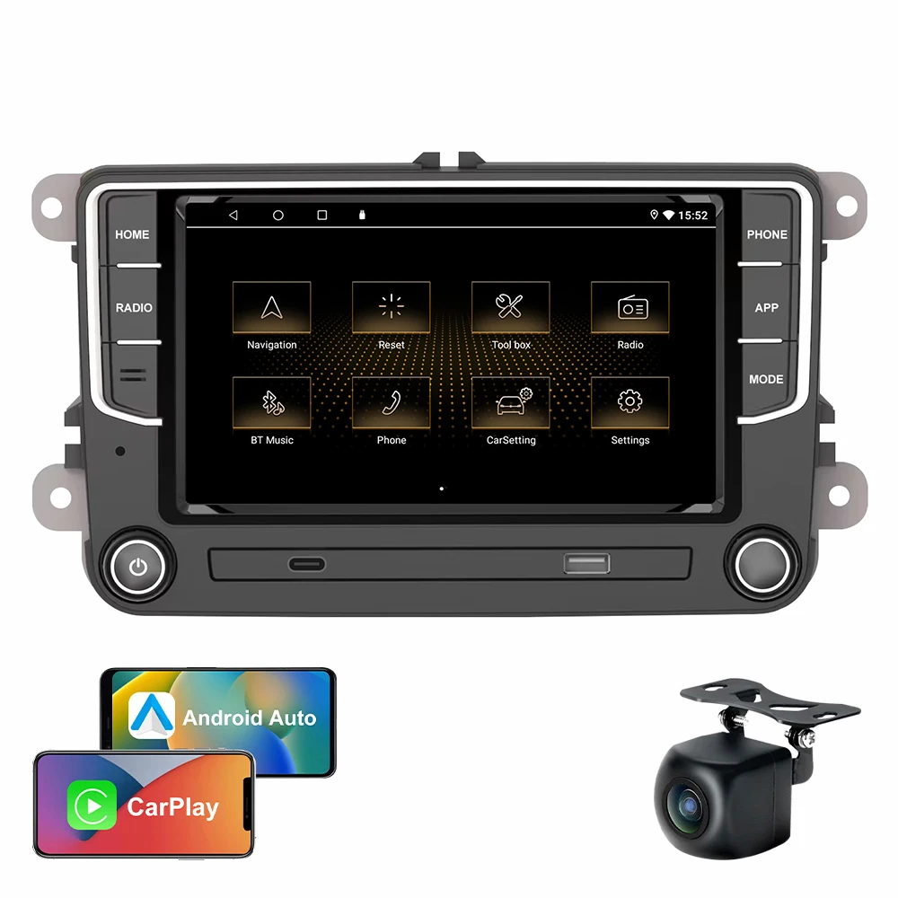 

STLFHigh quality4+64G 7" Original Style Android 13 for VW Passt Golf Polo MK5/6 Caddy Amork Carplay Car Stereo Radio GPS WIFI BT