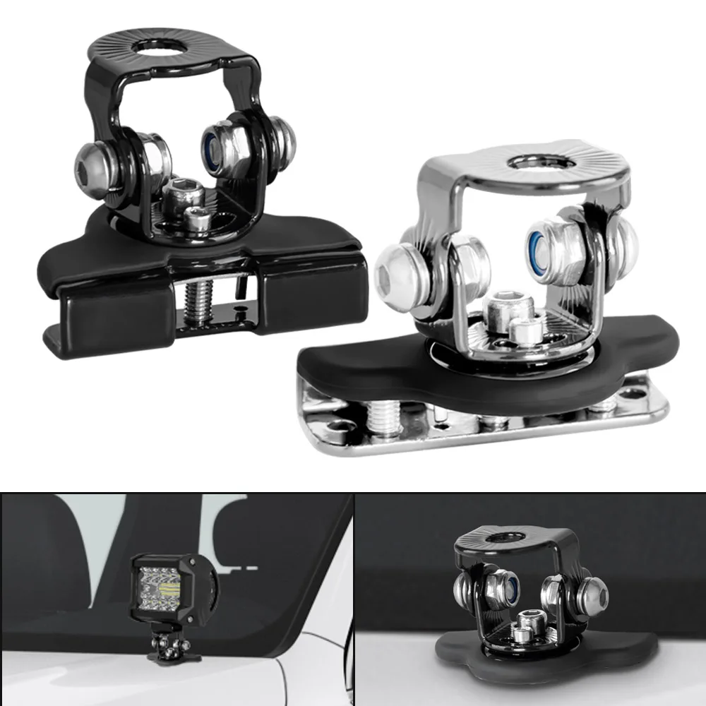 

Universal Car LED Work Light Bar Mount Brackets 180° Adjustable Hood A-Pillar Clamp Holder for Off-Road SUV Truck Pickup