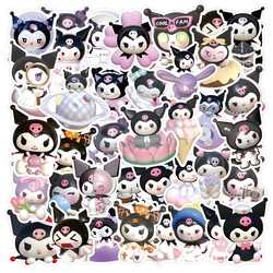 10/30/50pcs Anime Sanrio Kuromi Stickers 3D Cartoon Aesthetic Decoration Decals for Suitcase Helmet Waterproof Kids Sticker Toy