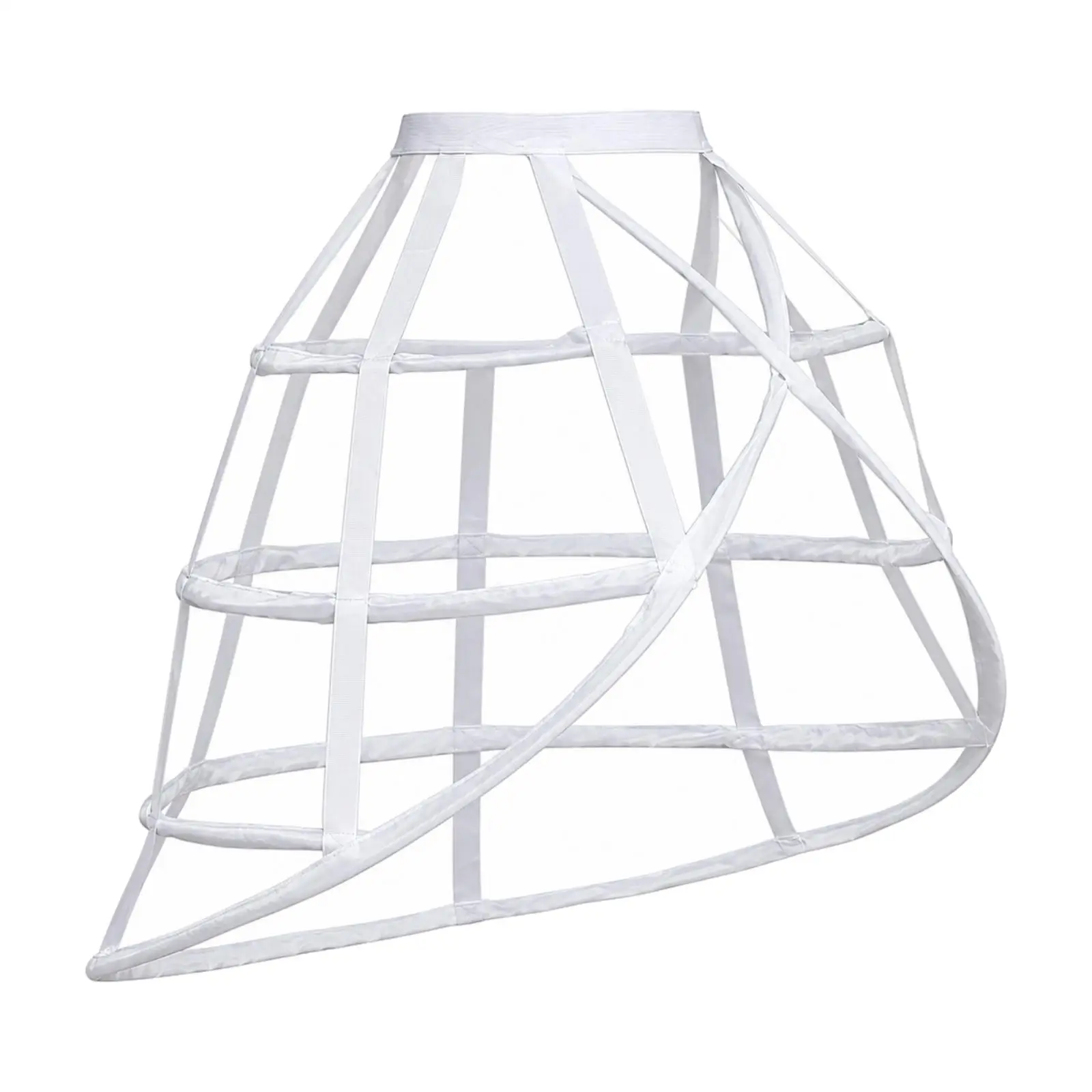 Adjustable Cage Petticoat 90cm Hoop Skirt Support for Cosplay Lolita Dress Volume Underskirt