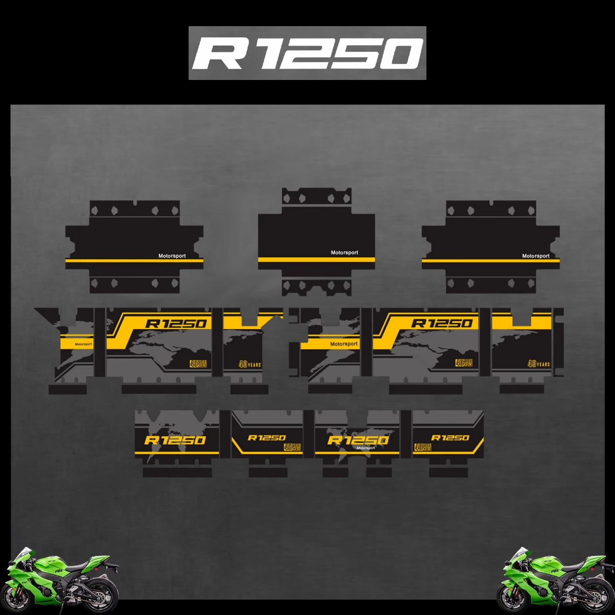 

Panniers 40 GS For BMW R1250GS R1250 GS ADV Triple Black Adventure 2019-2023 2022 2021 2020 Motorcycle Aluminum Box Sticker Case