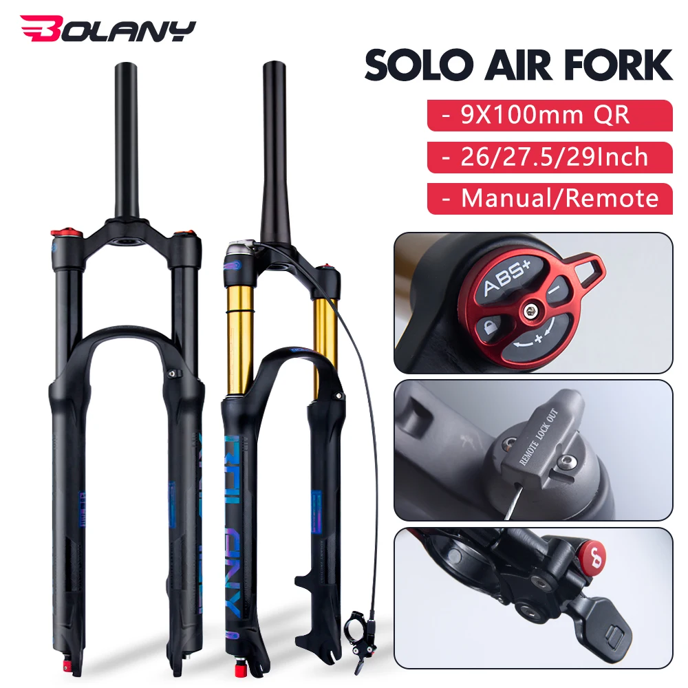 Ship From Mexico BOLANY Bike Fork MTB Air Front Suspension 26/27.5/29Inch 120mm Travel Quick Fork Bicycle Fork R29