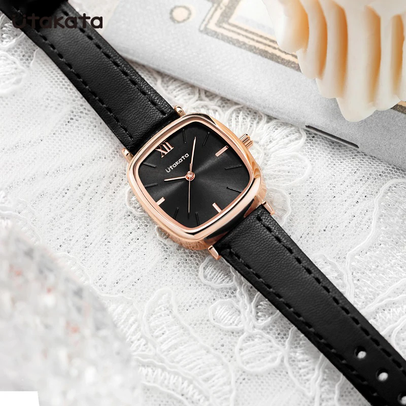 Utakata Hot Selling Woman Leather Quartz Wrist Watches New Arrival Elegant Watches For Women Gifts Fashion Casual Girls Watch