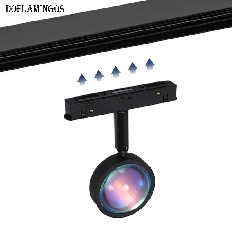 Modern 11 styles Sunset lamp Led Magnetic Track light Led Spot Lamp Angle Adjustable Ceiling Lighting 10W For living Room