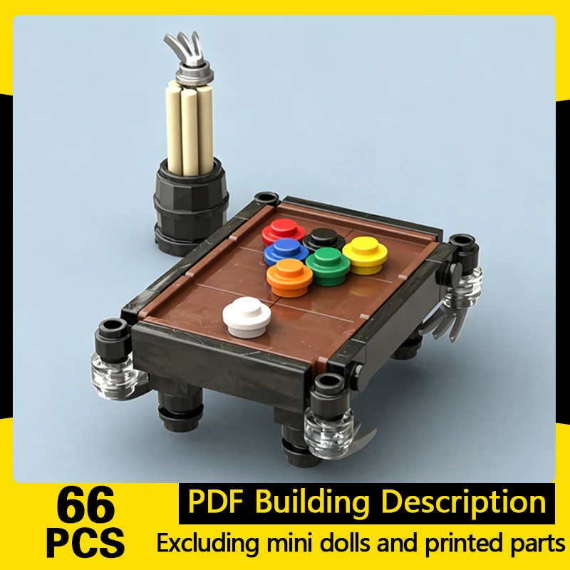 

City Street View Model MOC Building Bricks Small Pool Table Modular Technology Gifts Holiday Assemble Children Toys Suit
