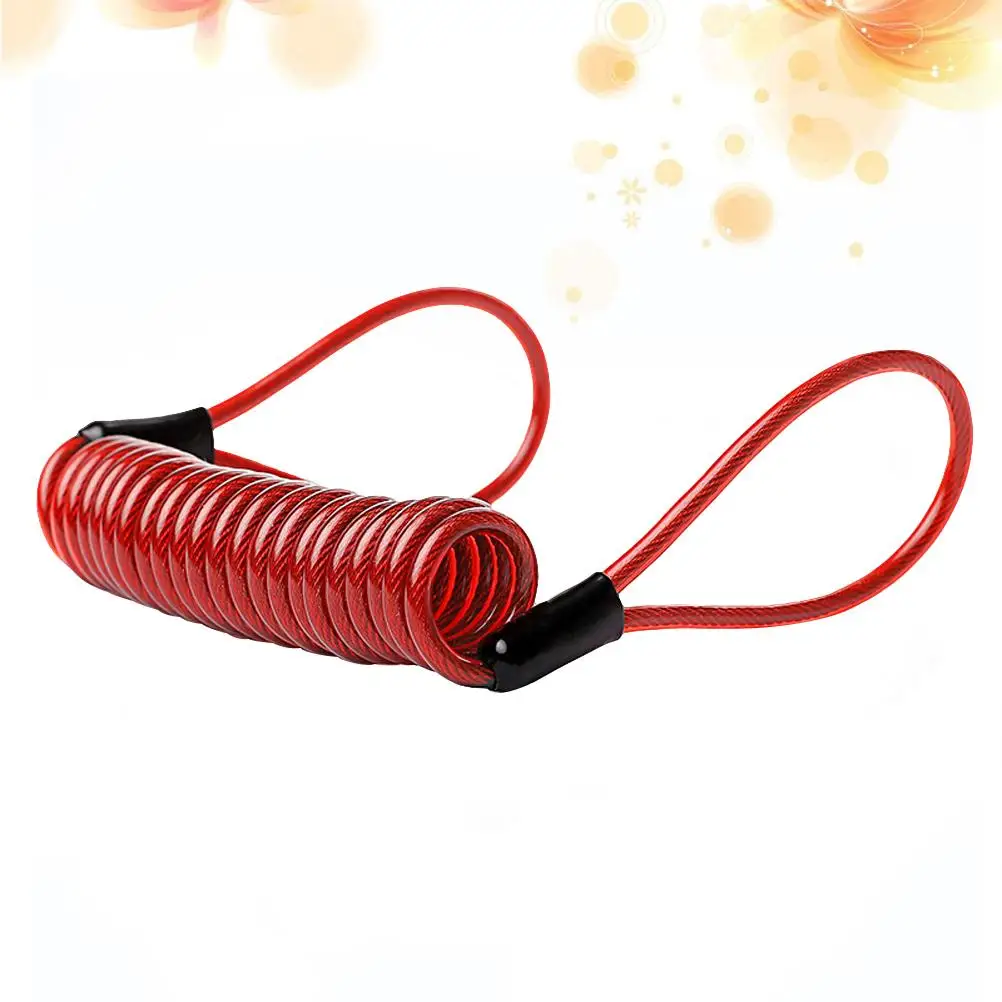 Bike Disc Lock Cable Lightweight Colored Coiled Rope Motorcycle Scooter Bicycle Disc Brake Reminder Wire Loop Ended Cables - Image 5