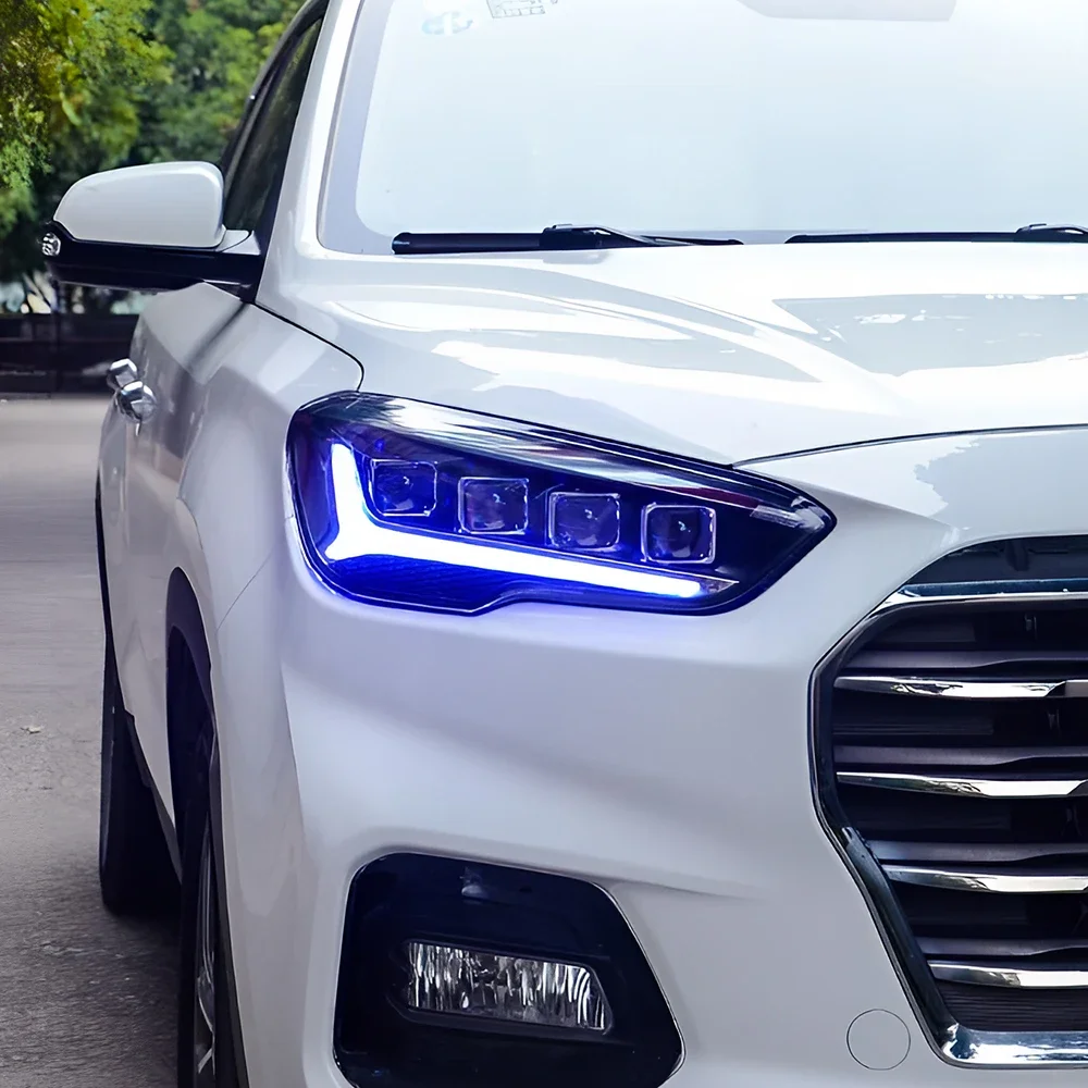 

Для Hyundai ix35 2018-2020 авто передние фонари в сборе, обновленная автомобильная светодиодная фара высокого качества, динамические 4 линзы проектора, аксессуары