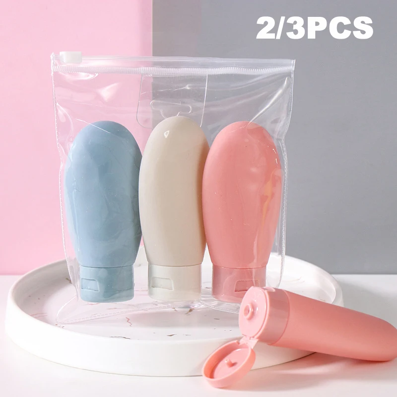 2/3PCS Travel Refillable Bottle Set Outdoor Cosmetic Lotion Toner Spray PE Bottle Essentials Empty Container For Toiletries Tool