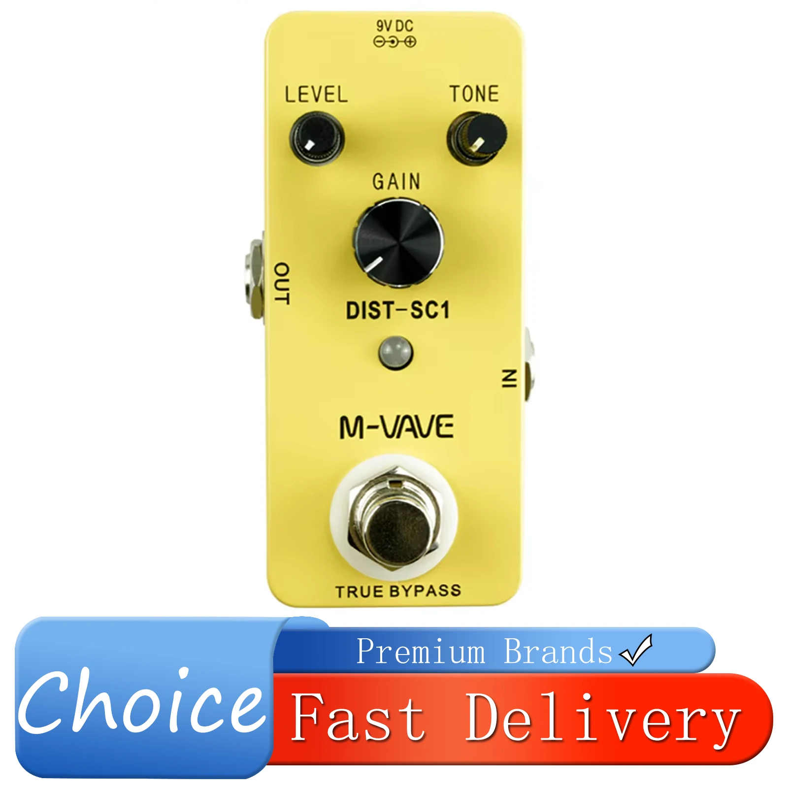 M-VAVE Distortion-SC1 Electric Guitar Effect Pedal Distortion Guitar True Bypass Pedal Effects Processors Guitar Accessories