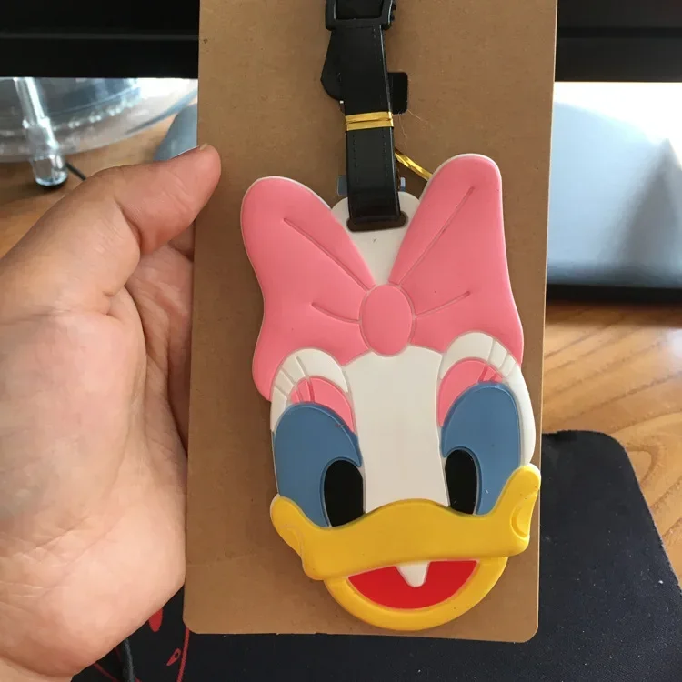 ديزني الكرتون ميكي ماوس إكسسوارات السفر علامة الأمتعة ميني حقيبة معرف Addres حامل الأمتعة الصعود العلامات المحمولة التسمية