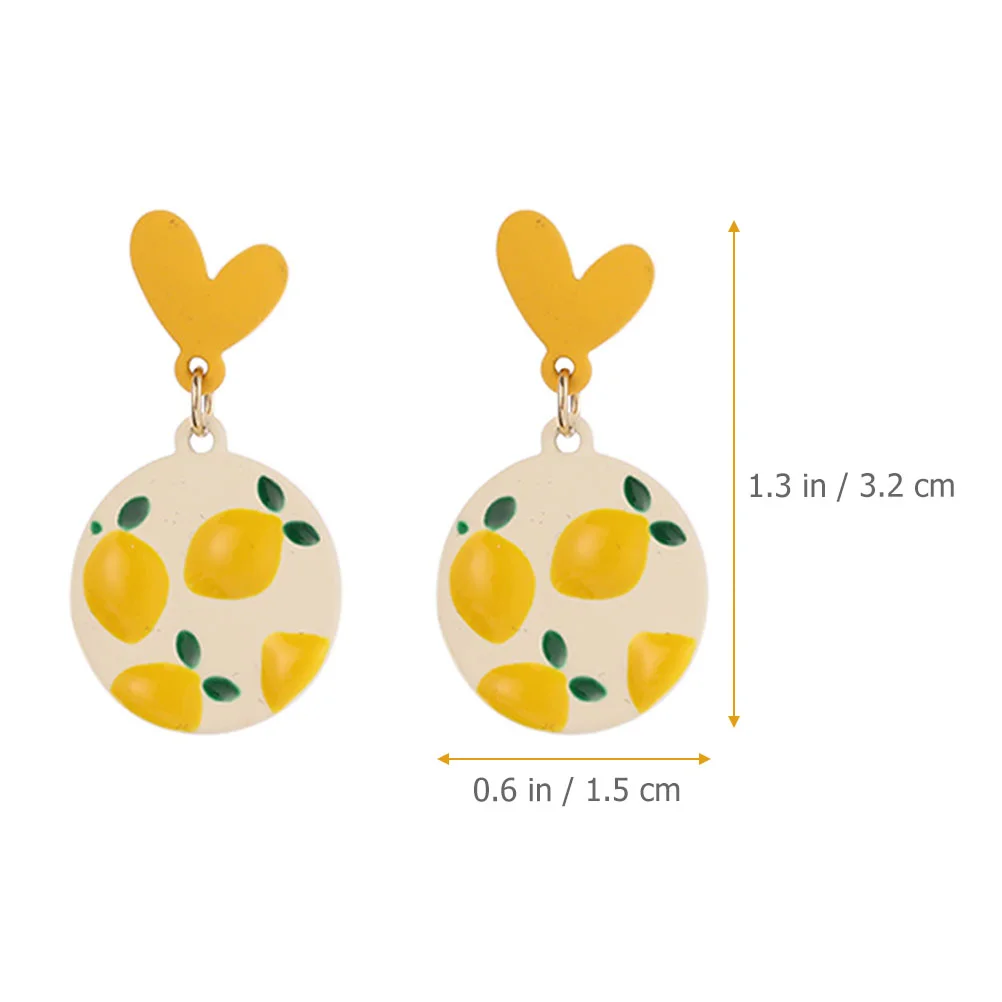 Lemon Earrings Aesthetic Fashion Cool for Women Trendy Unique Dangling Gift