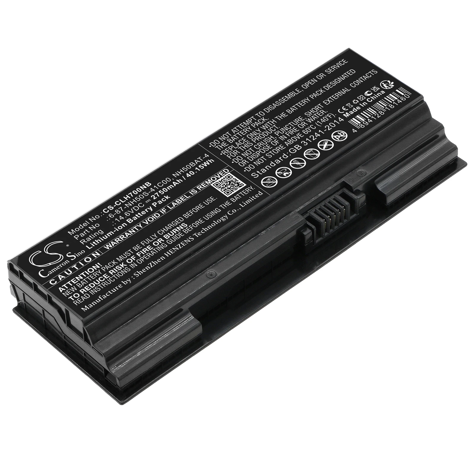 Replacement 14.6V 2750mAh Laptop Battery for Hasee T58-VC Z7M-CT CNH5S01 CNH5S03 CNH5S04 G7-CT7NA G8-CT7NA ZX6-CU5DS Z7M-CT7GS