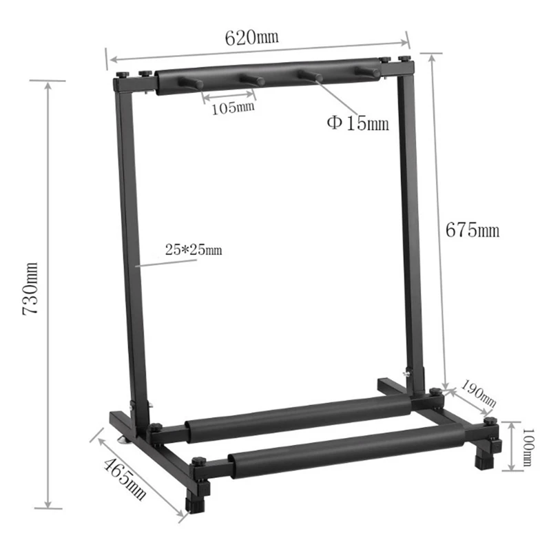 Guitar Stand Multi-Guitar Display Rack Bass Folding Stand Band Stage Bass Acoustic Guitar (9 Holder)