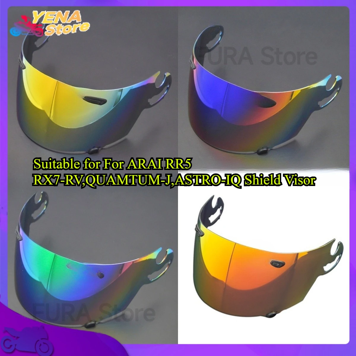

Suitable for For ARAI RR5 RX7-RV,QUAMTUM-J,ASTRO-IQ Shield Visor