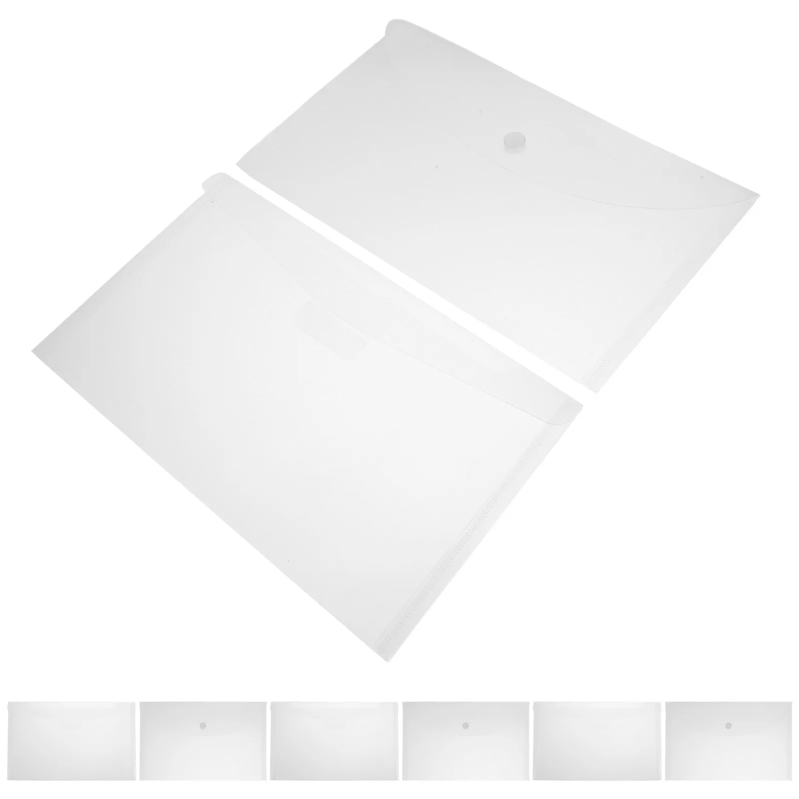

8pcs Clear Invoice Bag Thick File Pockets Document Holder For Office School Home Practical File Organizers Storage