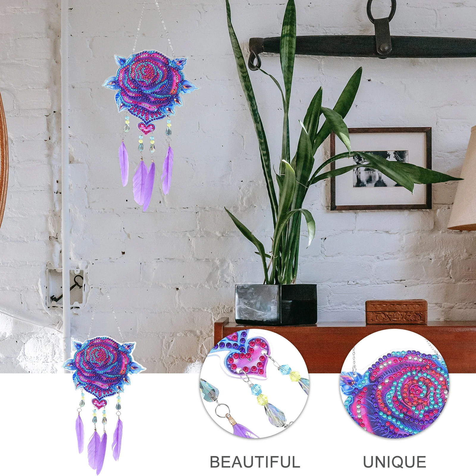 

Wall Hanging Plume Dream Catcher Exquisite Craftsmanship Acrylic Material Home Decor Gift for Bedroom Dream Catchers