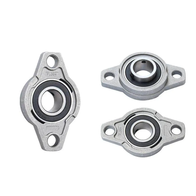 Brand New 1pcs 8/10/12/15/17/20/25/30/35mm Bore Diameter Zinc Alloy Pillow Block Flange Bearing Kfl Series Hot Sale