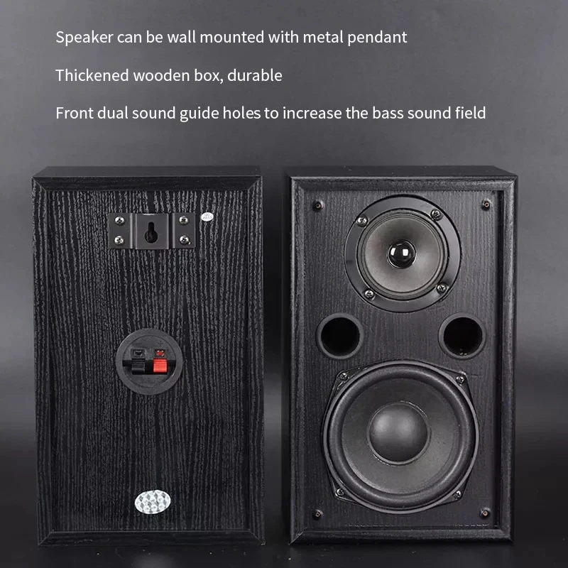 5 Inch 100W High Power Home Speaker Passive Fever Audio Subwoofer K Song Wall Hanging Surround Audio Desktop Front Speaker