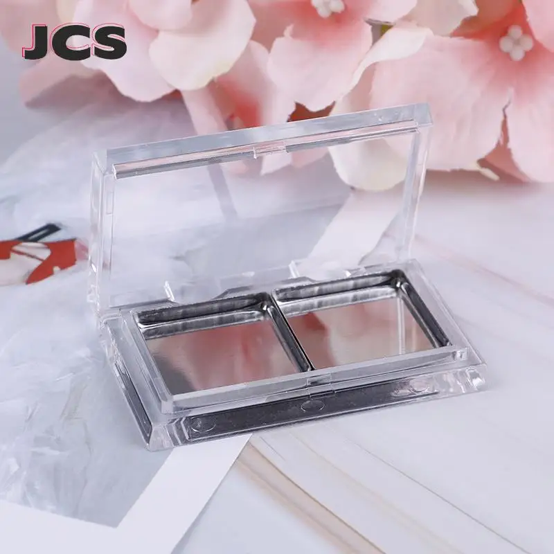 DIY Eyeshadow Palettes 2 Grids Empty Eyeshadow Dishes Eyeshadow Subpackaging Boxes For Women Girls Ladies Refillable Box