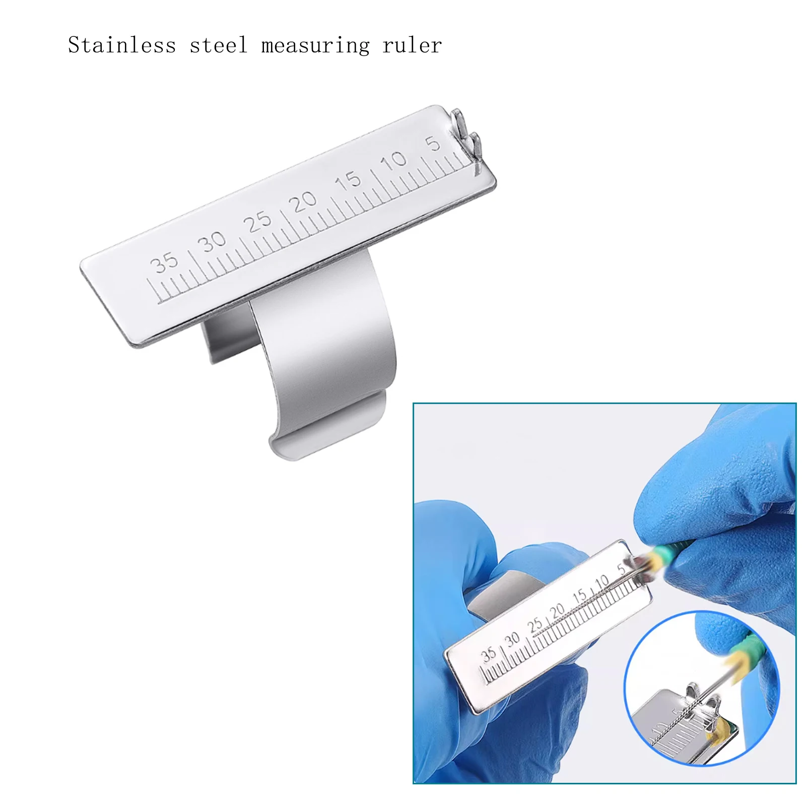 

3Pcs Dental Endo Endodontics Ruler Root Canal Files Holders Mini Measuring Block Dentistry Tools