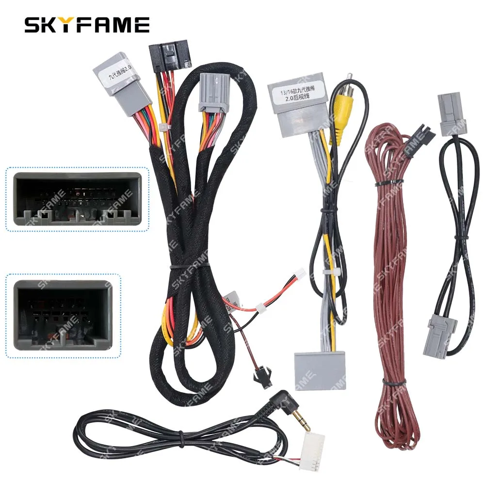 

SKYFAME Car 16pin Wiring Harness Adapter Canbus Box Decoder Android Radio Power Cable For Honda Accord 8