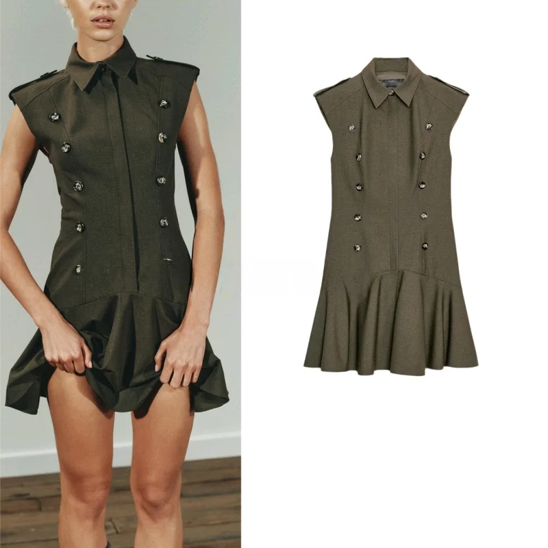 Outono novo feminino ort Svel flip-cover colarinho Dr acolchoado oulder em camadas decoração casual sle fibra de poliéster