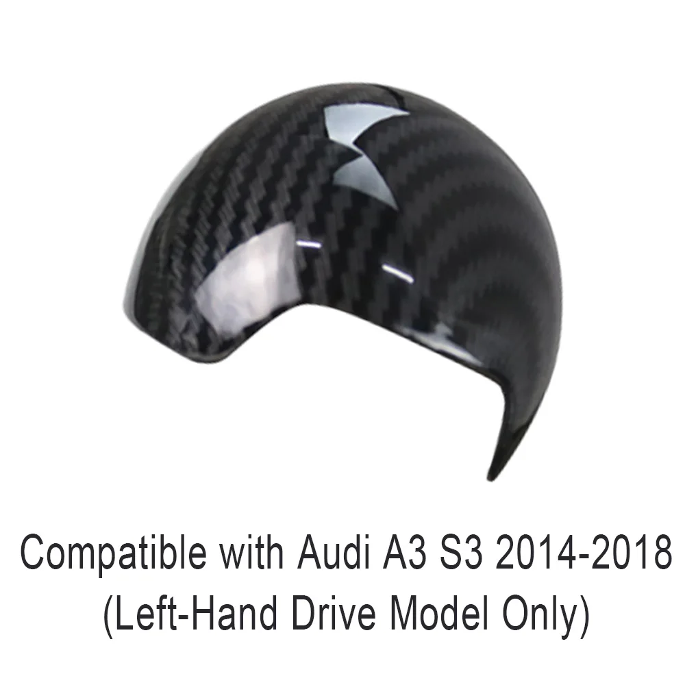 Carbon Fiber Pattern Gear Shift Knob Handle Trim Cover Sticker For Audi A3 8V S3 TT 2014 2015 2016 2017 2018 LHD Car Accessories