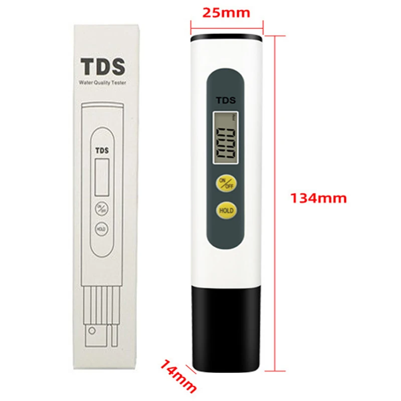 Miernik TDS Cyfrowy tester wody do użytku domowego Analizator jakości wody pitnej Monitor Filtr Szybki test Akwarium Hydroponika Baseny