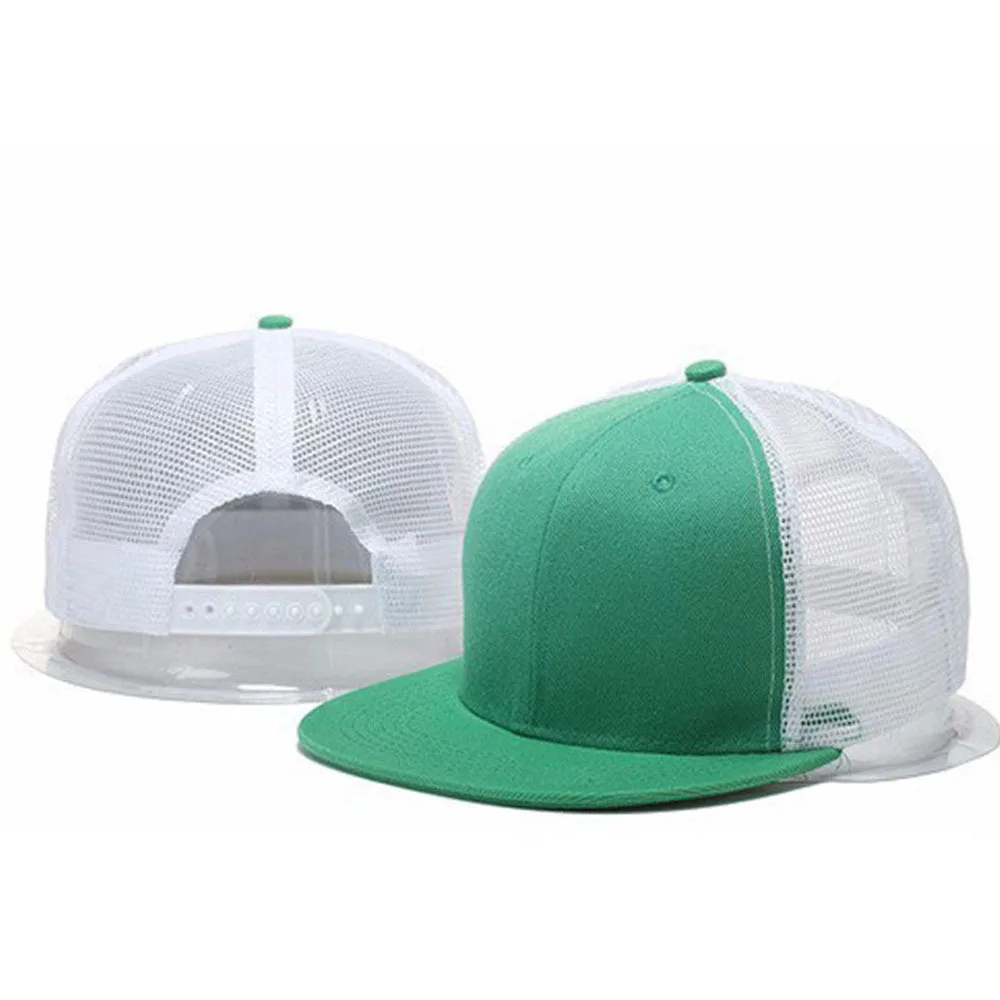 Men Flat Brim Mesh Baseball Caps Custom Embroidery Logo Hip Hop Snapback Caps Kpop Women Adjustable Breathable Dad Hat Gorras