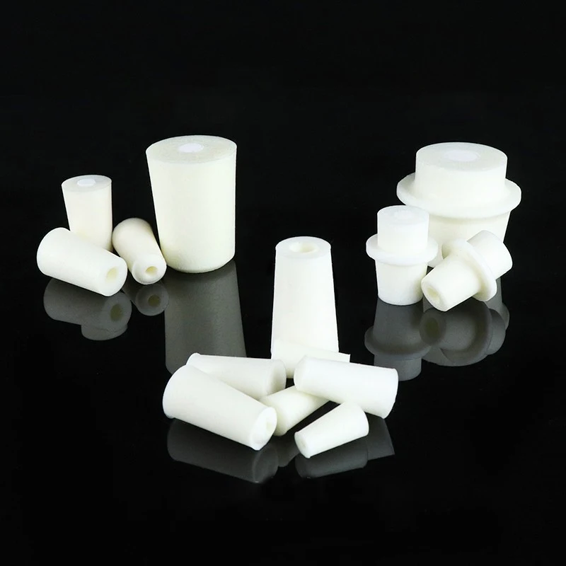 

10 шт./лот, пробка для пробирки из силикагеля, вспененная силиконовая коническая пробка для колбы, пробка