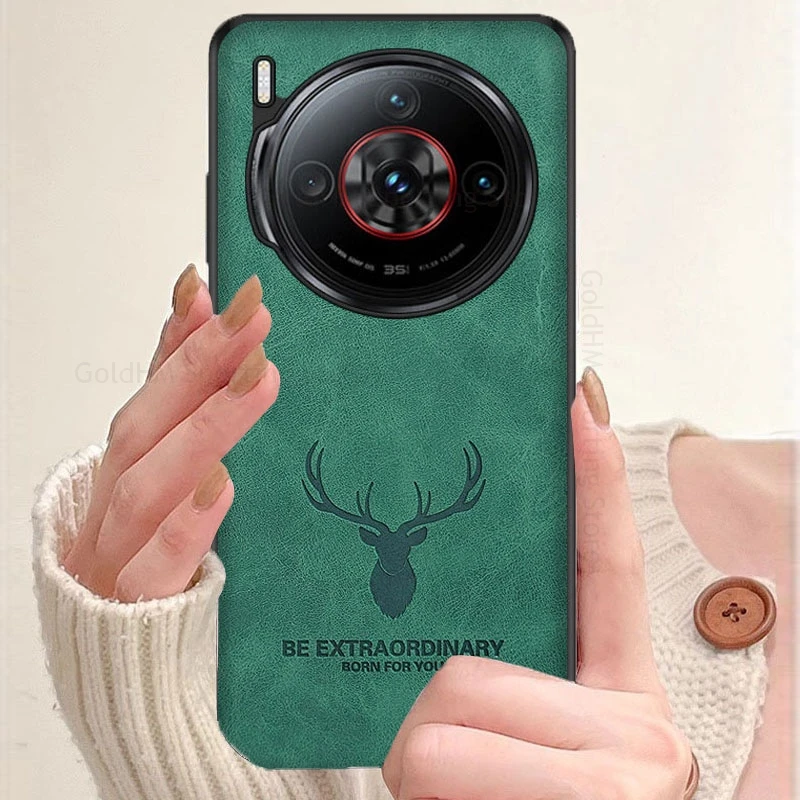 For ZTE nubia Z60S Pro 3D Cartoon Elk Deer Head Leather Phone Case Nubia Z60 Ultra Z50 Pro Z40 Z30 Axon 40 Shockproof Back Cover