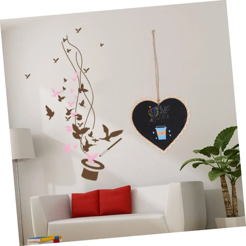 على شكل قلب سبورة خشبية صغيرة السبورة معلقة مذكرة رسالة ديكور الزفاف حامل المجلس