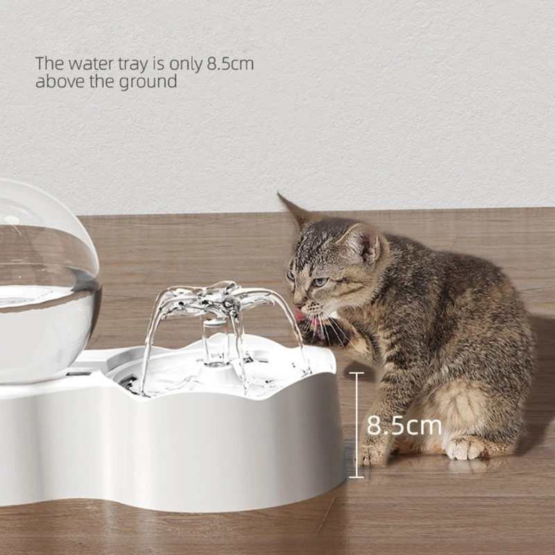 Cats Fountain Filtered Quiet Water Dispenser 77OZ Drinking Bowl for Dogs