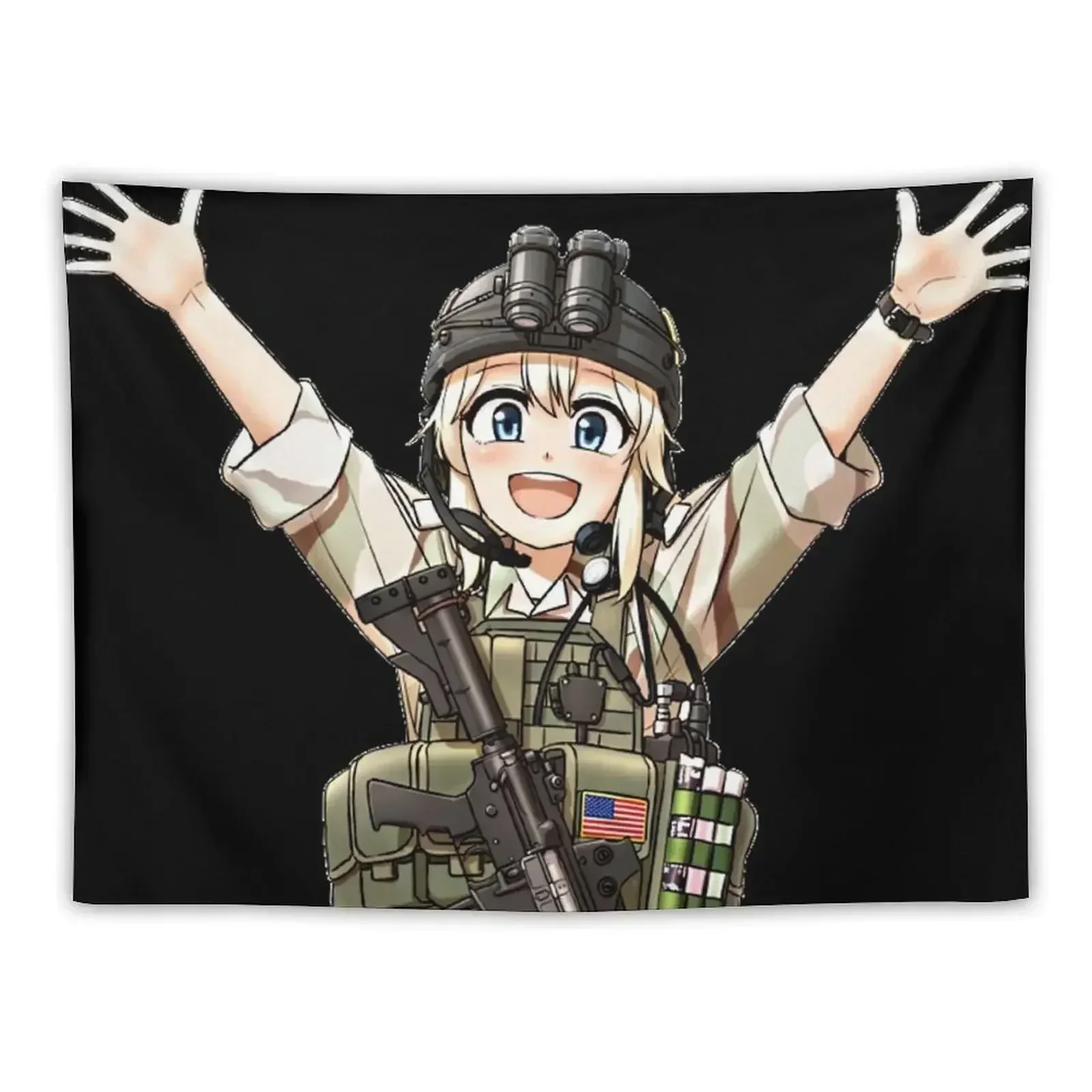 

Anime, Operator-Chan Tapestry Aesthetic Decoration Room Decor For Girls For Bedroom Kawaii Room Decor Tapestry