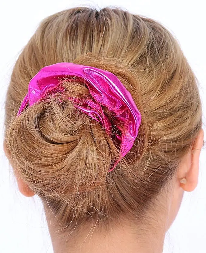 キッズガールズメタリックダンスヘアネクタイ女性光沢のある弾性ヘアバンドヘアシュシュ光沢のあるヘアネクタイロープパーティーヘアアクセサリー