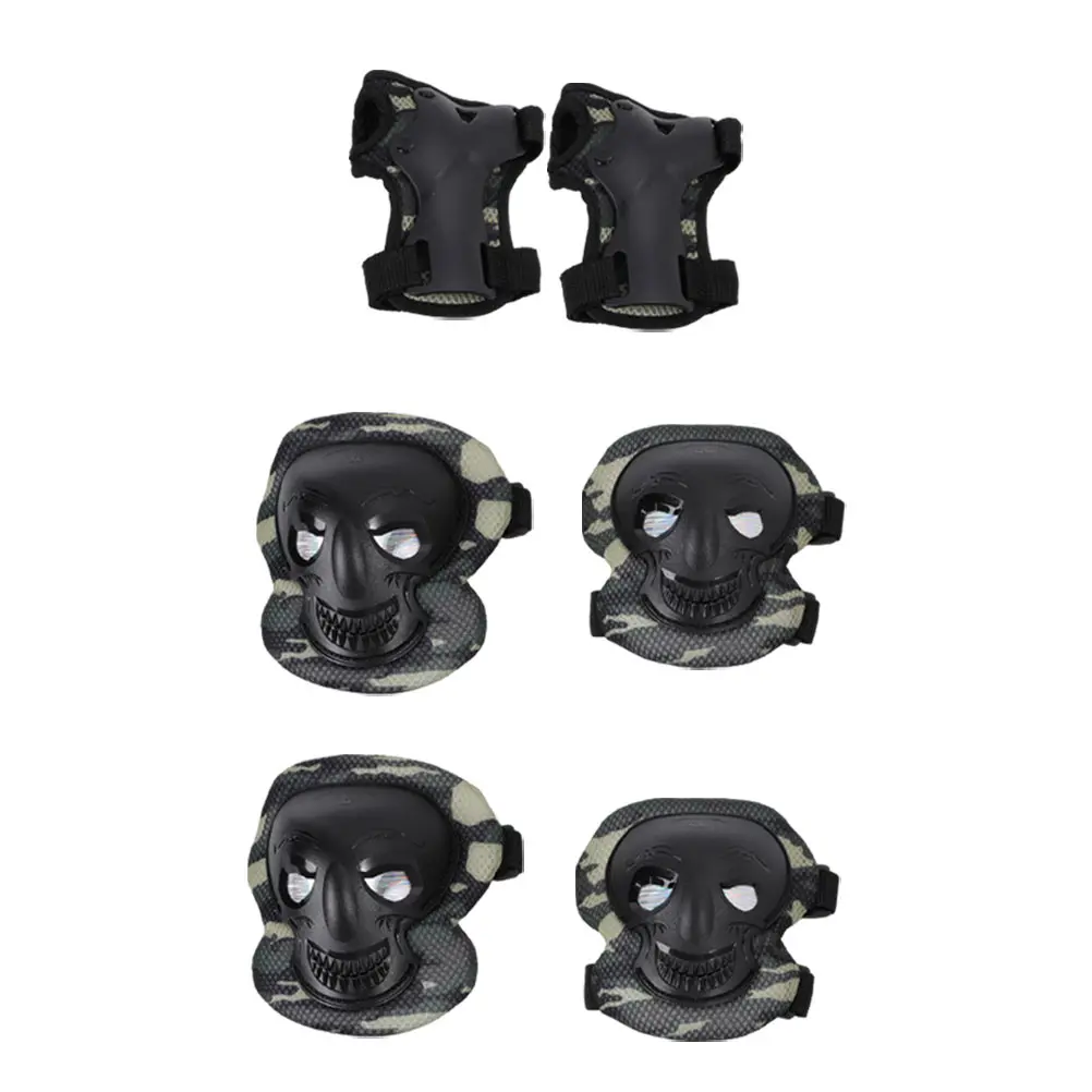 

1 set Sports Protector Set Skateboard Bike Knee Pads Elbow H Cotton Polyester Comfortable Kids Adults Outdoor Gear