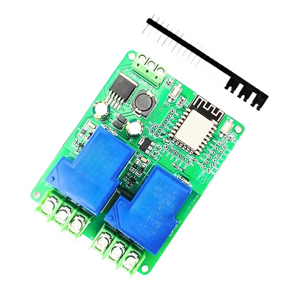2 Channel 30A Relay Module Development Board DC 7-28V WiFi Switch For Arduino IDE Smart Home Automation For IoT Project Control