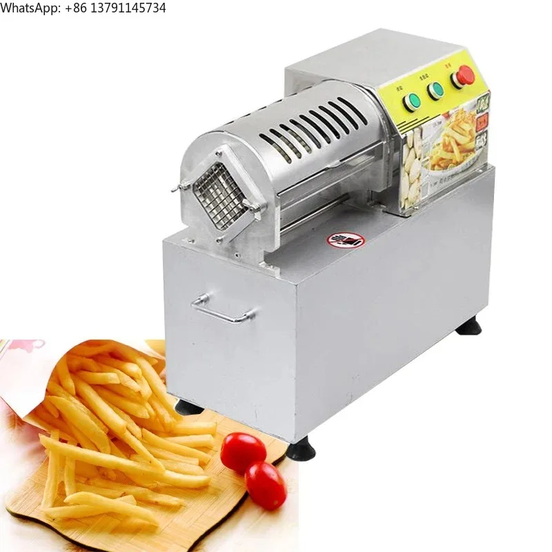 900w French fries machine  electric commercial automatic cutting potato cucumber sweet potato pumpkin taro  cutting bar machine