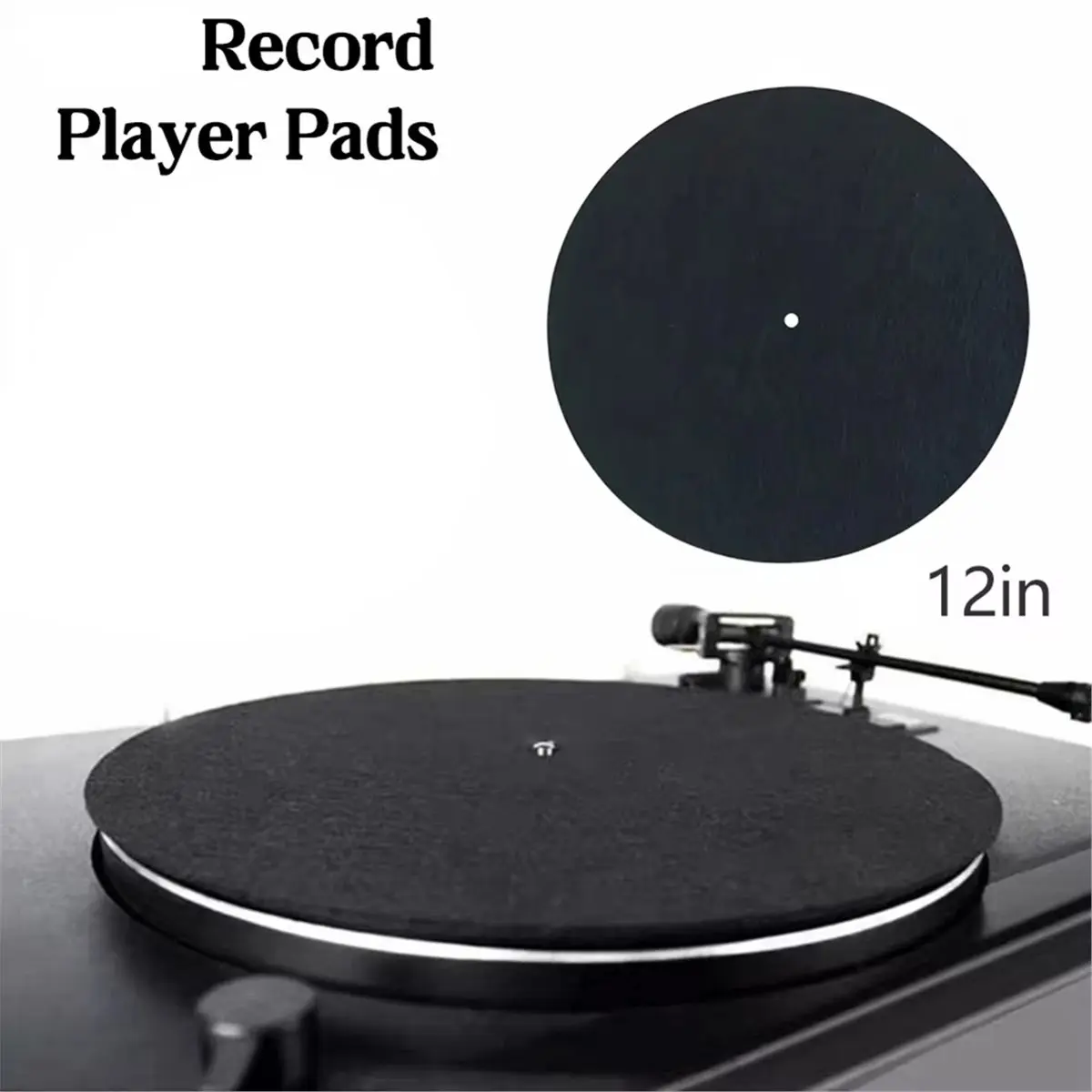 AA86 10pcs Turntable Mat Anti-Static Noise Reduction Slipmat for Record Players 12-Inch