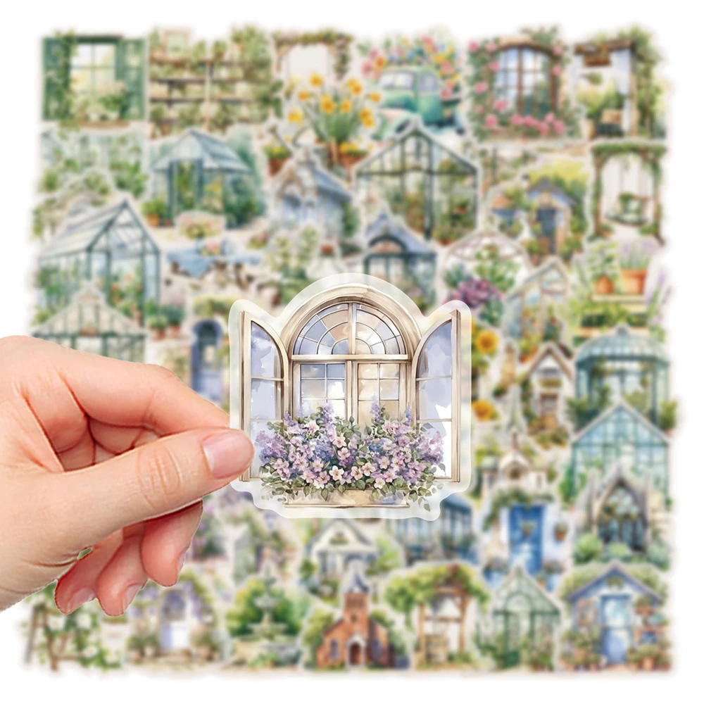 

10/30/50pcs Flower Field Cottage Cartoon Stickers Kawaii Girl DIY Scrapbooking Luggage Laptop Transparent Aesthetic Sticker Pack
