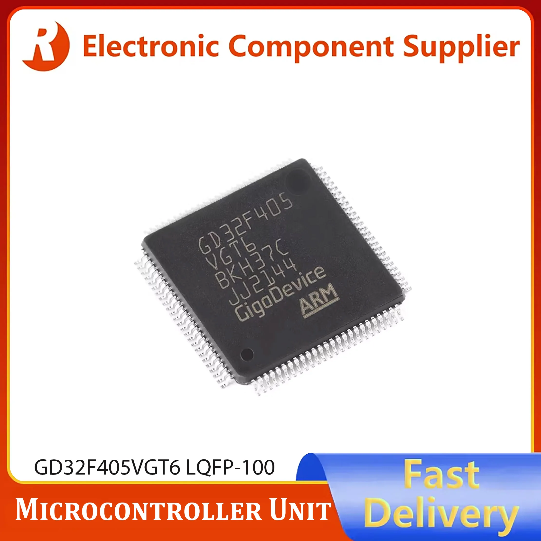 1pcs Genuine GD32F405VGT6 LQFP-100 ARM Cortex-M4 32-bit Microcontroller Unit (MCU) Chip