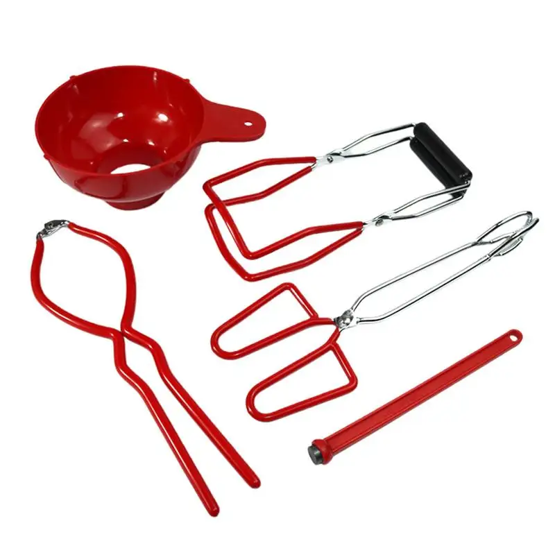 5 Pieces Canning Kit Tools Smooth Hinge Kitchen Tools for Most Sizes of Canning Jars Jelly Jars Canning Set for Beginner Kitchen