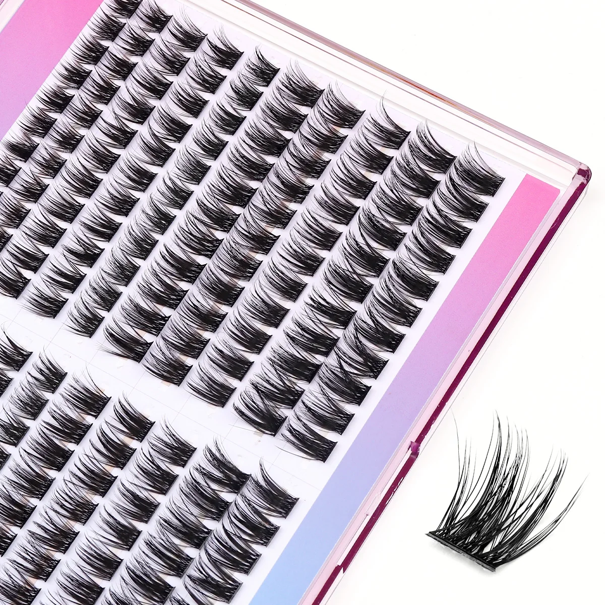 220PCS Cluster False Eyeashes DIY at Home Natural Long Eyelash Extension Volume Individual Wispy Fluffy Lash Clusters for Makeup